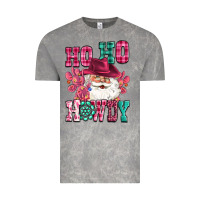 Cloud Rock ho ho howdy santa pink christmas Vintage Tee - CowGirlArtShop
