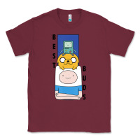Burgundy Cn Adventure Time Finn Jake Bmo Best Buds Classic Tee - longCreatives