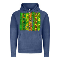 Vintage Denim St. Patrick's Day brushstrokes Vintage Hoodie - HowdyJamesFarm