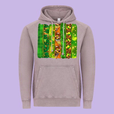 St. Patrick's Day Brushstrokes Vintage Hoodie Designed By Howdyjamesfarm