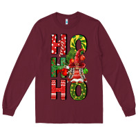 Burgundy ho ho ho gnomes fa Long Sleeve Tee - FaDigitalArtStudio