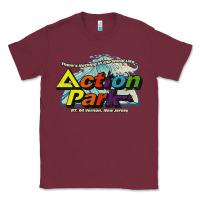 Burgundy Funny Action Park New Jersey 1978 Vintage Classic Tee - longCreatives