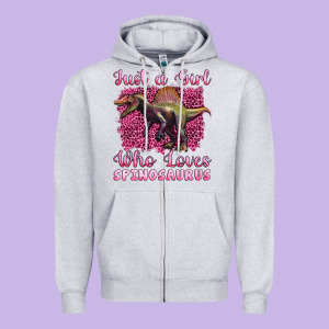 Just A Girl Who Loves Baby Spinosaurus Zipper Hoodie Designed By Artiststas