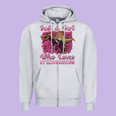 Just A Girl Who Loves Baby Spinosaurus Zipper Hoodie Designed By Artiststas