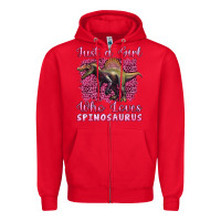 Red just a girl who loves baby spinosaurus Zipper Hoodie - Artiststas