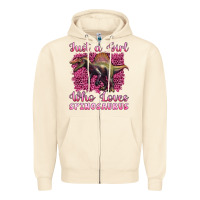 Sandshell just a girl who loves baby spinosaurus Zipper Hoodie - Artiststas
