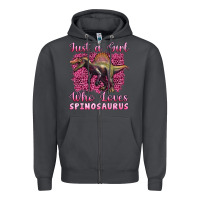Smoke just a girl who loves baby spinosaurus Zipper Hoodie - Artiststas