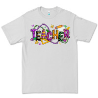 Dove Grey mardi gras teacher Premium Tee - texasbilliewilder