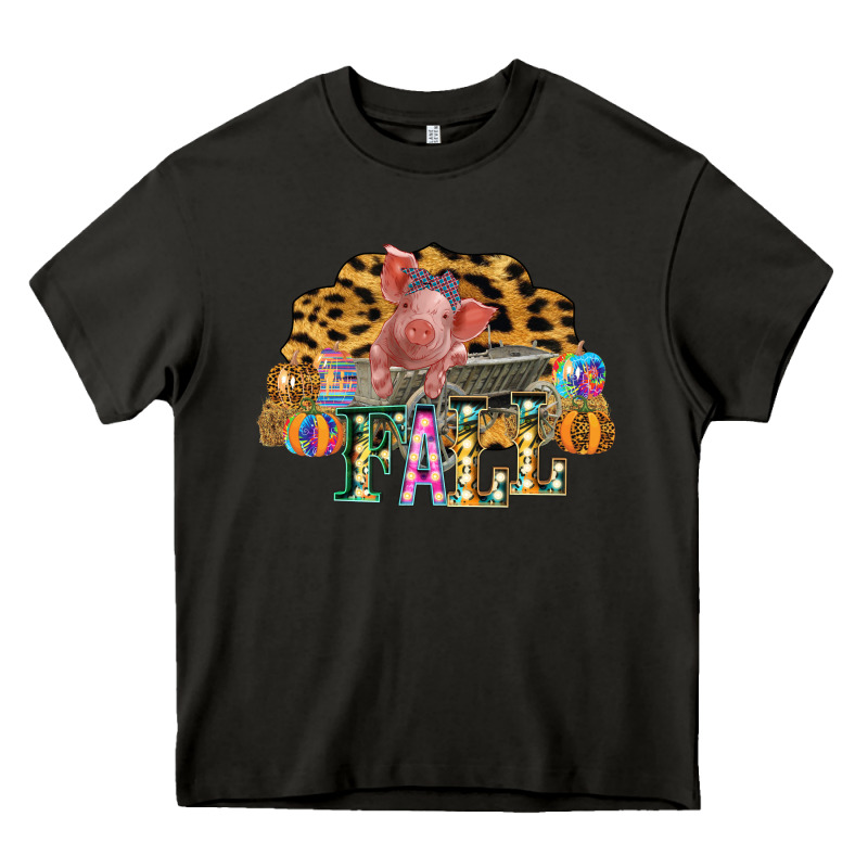 Fall Scene Pumpkin Watercolor Pig Wagon Serape Cheetah Heavy Core Tee by Bettercallsaul | Teevron