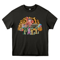 Asphalt Fall Scene Pumpkin Watercolor Pig Wagon Serape Cheetah Heavy Core Tee - Bettercallsaul