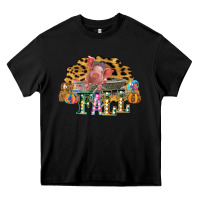 Black Fall Scene Pumpkin Watercolor Pig Wagon Serape Cheetah Heavy Core Tee - Bettercallsaul