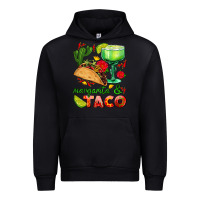 Black margarita and taco Urban Hoodie - AdoDesignShop