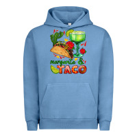 Pigment Pebble Blue margarita and taco Urban Hoodie - AdoDesignShop
