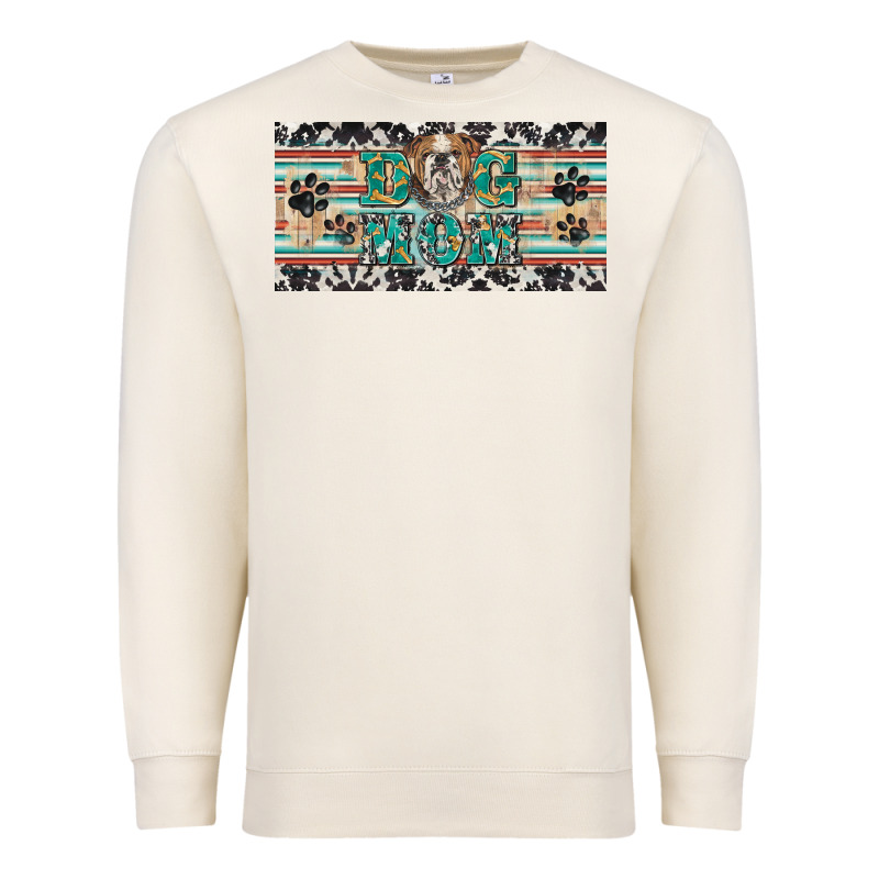 Dog Mom English Bulldog License Plate Template Premium Sweatshirt by BarkalooDesign | Teevron