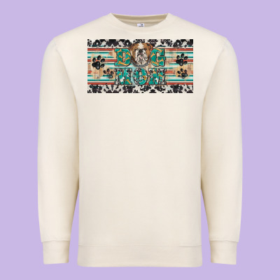 Dog Mom English Bulldog License Plate Template Premium Sweatshirt Designed By Barkaloodesign