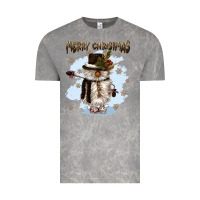 Cloud Rock merry christmas snowman Vintage Tee - CowGirlArtShop