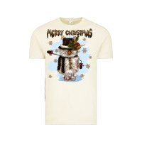 Vintage Arctic merry christmas snowman Vintage Tee - CowGirlArtShop