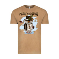 Vintage Camel merry christmas snowman Vintage Tee - CowGirlArtShop