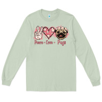 Matcha Peace Love Pugs Long Sleeve Tee - Jasminsmagicworld