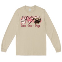 Mushroom Peace Love Pugs Long Sleeve Tee - Jasminsmagicworld