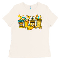 Bone Childhood Cancer coffee cups yellow ribbon Ladies Tee - NancyCooperArtShop
