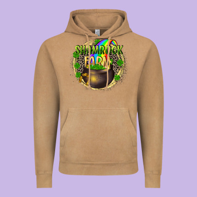 St. Patrick's Shamrock Farm Vintage Hoodie Designed By Cowgirlartshop