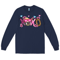 Navy xoxo cow valentine's day Long Sleeve Tee - OliviaCreatesArt