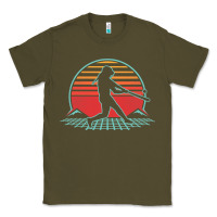 Army Green Softball Retro Vintage 80s Style Player Gift Classic Tee - longCreatives