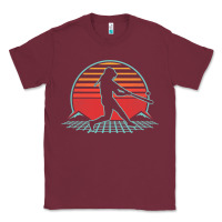 Burgundy Softball Retro Vintage 80s Style Player Gift Classic Tee - longCreatives