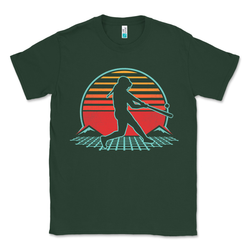 Softball Retro Vintage 80s Style Player Gift Classic Tee by longCreatives | Teevron