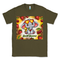 Army Green sweet summer cute elephant Classic Tee - TumblerDesignByShophia