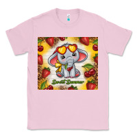 Bubblegum Pink sweet summer cute elephant Classic Tee - TumblerDesignByShophia