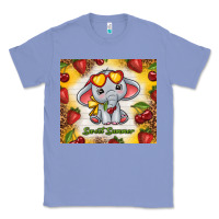 Colony Blue sweet summer cute elephant Classic Tee - TumblerDesignByShophia