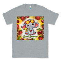 Heather Grey sweet summer cute elephant Classic Tee - TumblerDesignByShophia