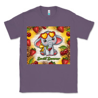 Lavender sweet summer cute elephant Classic Tee - TumblerDesignByShophia