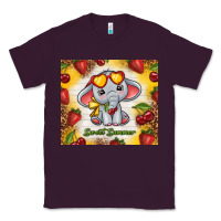 Plum sweet summer cute elephant Classic Tee - TumblerDesignByShophia