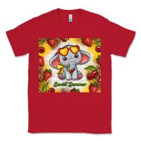 Red sweet summer cute elephant Classic Tee - TumblerDesignByShophia