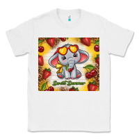 White sweet summer cute elephant Classic Tee - TumblerDesignByShophia
