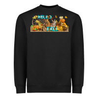 Black Hello Fall Rabbit Heavyweight Sweatshirt - LillyAllenDesigns