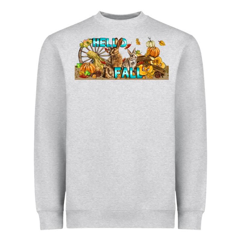 Hello Fall Rabbit Heavyweight Sweatshirt by LillyAllenDesigns | Teevron
