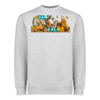 Heather Grey Hello Fall Rabbit Heavyweight Sweatshirt - LillyAllenDesigns