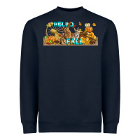 Navy Hello Fall Rabbit Heavyweight Sweatshirt - LillyAllenDesigns