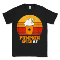 Black pumpkin spice af retro vintage background happy halloween Classic Tee - longCreatives