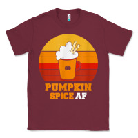 Burgundy pumpkin spice af retro vintage background happy halloween Classic Tee - longCreatives