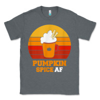 Charcoal Heather pumpkin spice af retro vintage background happy halloween Classic Tee - longCreatives