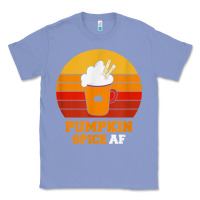 Colony Blue pumpkin spice af retro vintage background happy halloween Classic Tee - longCreatives