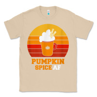 Mushroom pumpkin spice af retro vintage background happy halloween Classic Tee - longCreatives