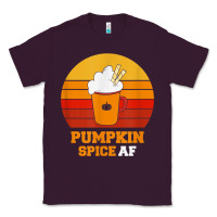 Plum pumpkin spice af retro vintage background happy halloween Classic Tee - longCreatives