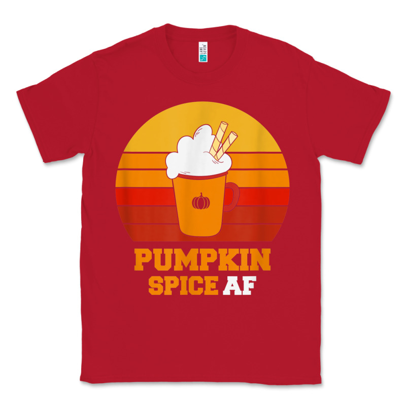 Pumpkin Spice Af Retro Vintage Background Happy Halloween Classic Tee by longCreatives | Teevron