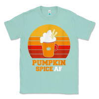 Seafoam pumpkin spice af retro vintage background happy halloween Classic Tee - longCreatives